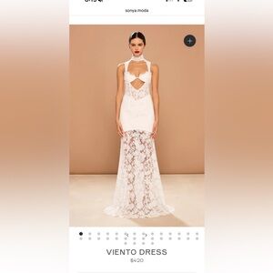 Sonya Moda White Lace Viento Dress with gloves